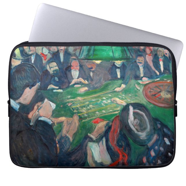 Edvard Munch - The Roulette Table in Monte Carlo Laptop Sleeve (Front)