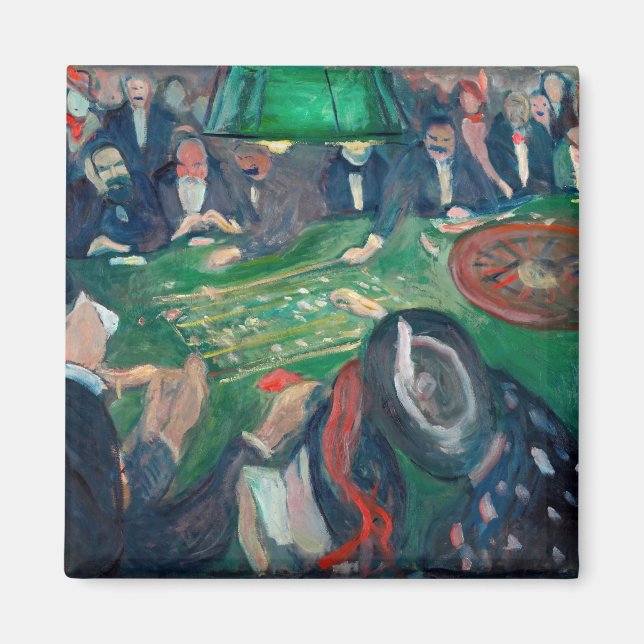Edvard Munch - The Roulette Table in Monte Carlo Magnet (Front)