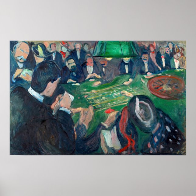 Edvard Munch - The Roulette Table in Monte Carlo Poster (Front)