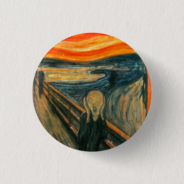 EDVARD MUNCH - The scream 1893 3 Cm Round Badge (Front)