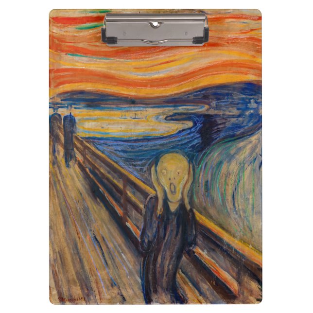 Edvard Munch - The Scream 1893 Clipboard (Front)