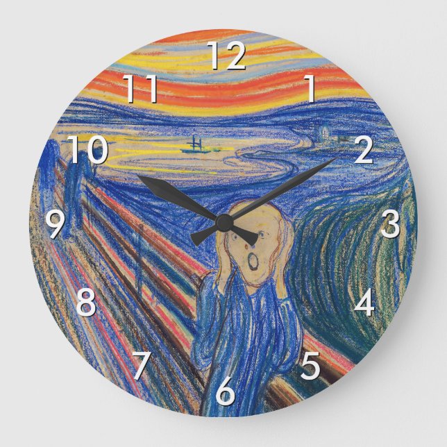 Edvard Munch - The Scream 1895 Large Clock (Front)
