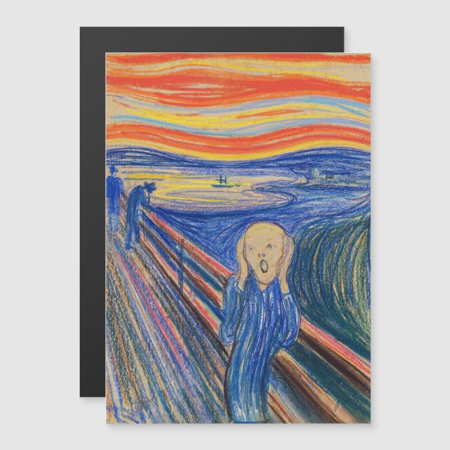 Edvard Munch - The Scream 1895 Magnetic Card (Front/Back)