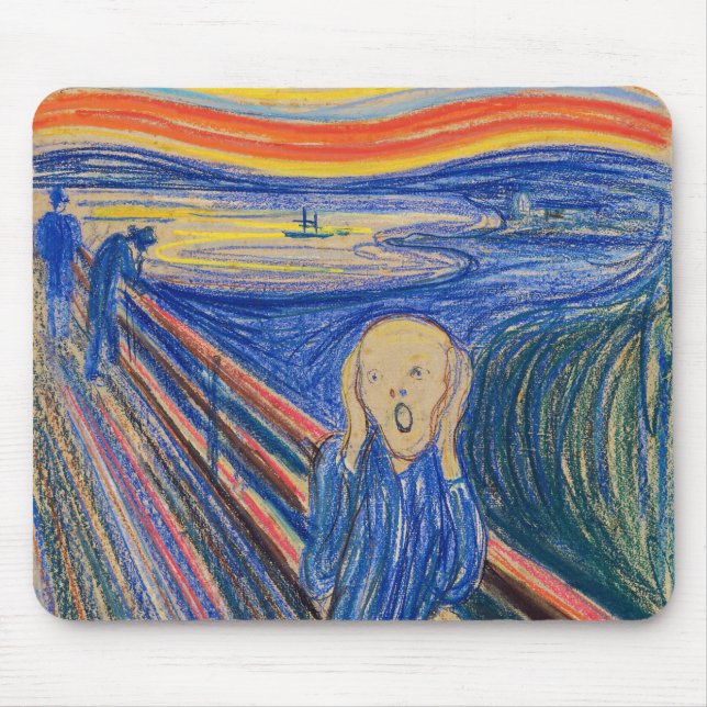 Edvard Munch - The Scream 1895 Mouse Pad (Front)