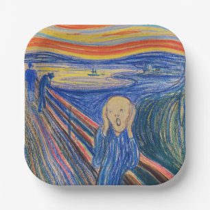 Edvard Munch - The Scream 1895 Paper Plate