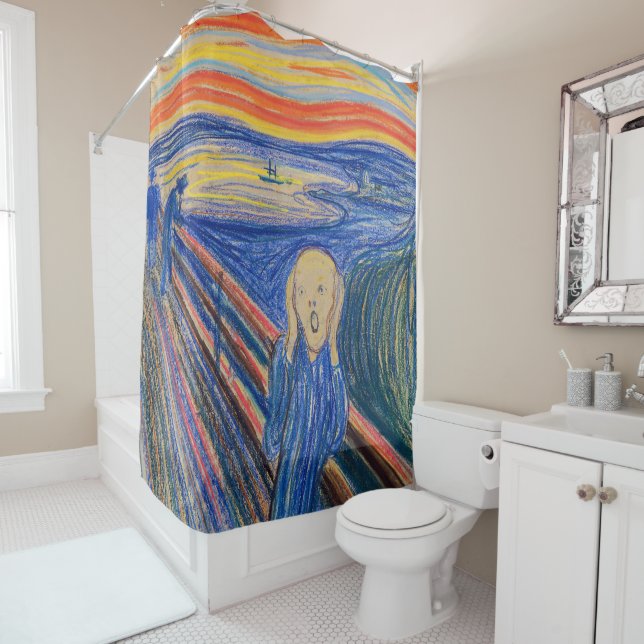 Edvard Munch - The Scream 1895 Shower Curtain (In Situ)
