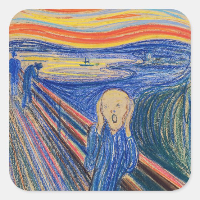 Edvard Munch - The Scream 1895 Square Sticker (Front)