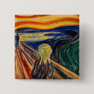 Edvard Munch - The Scream 1910 15 Cm Square Badge