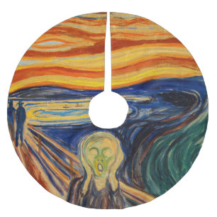 Edvard Munch - The Scream 1910 Brushed Polyester Tree Skirt