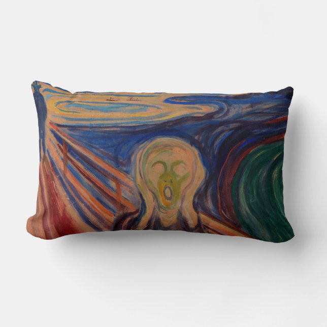 Edvard Munch The Scream 1910 Lumbar Cushion (Front)