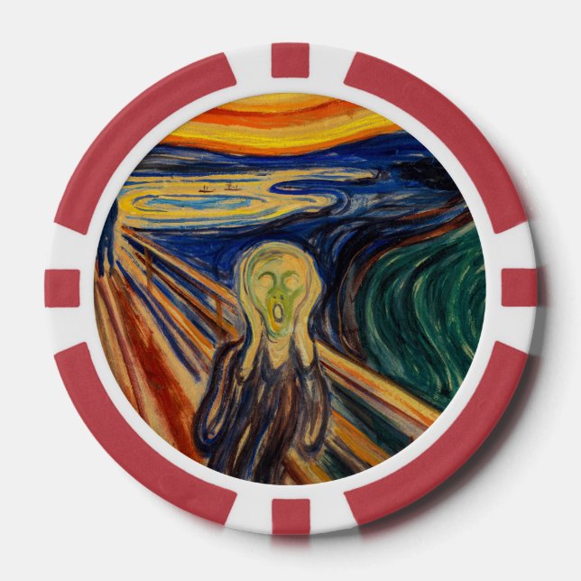 Edvard Munch - The Scream 1910 Poker Chips (Front)
