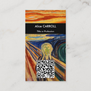 Edvard Munch - The Scream 1910 - QR Code Business Card