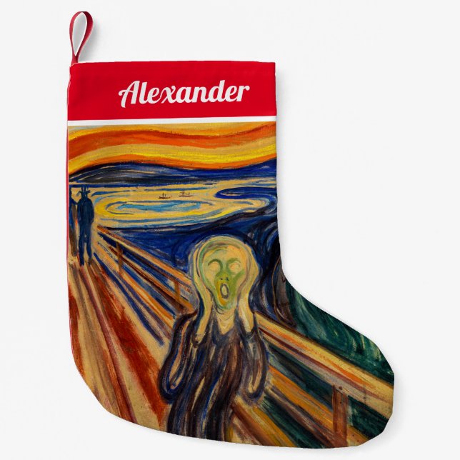 Edvard Munch - The Scream 1910 Small Christmas Stocking (Front)