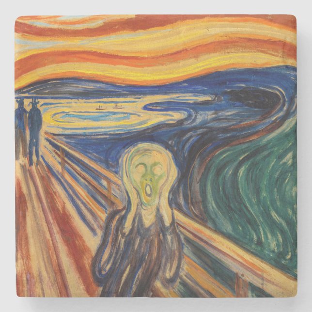 Edvard Munch - The Scream 1910 Stone Coaster (Front)