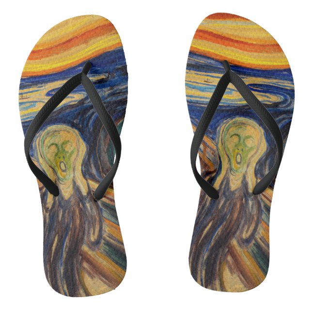 Edvard Munch - The Scream 1910 Thongs (Footbed)