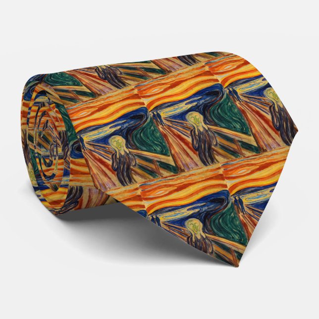 Edvard Munch - The Scream 1910 Tie (Rolled)