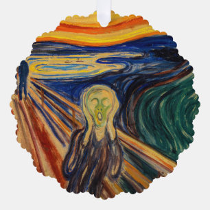 Edvard Munch - The Scream 1910 Tree Decoration Card