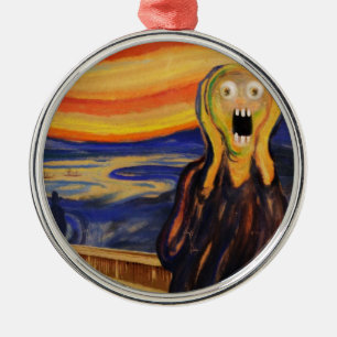 Edvard Munch The Scream Freaked Out Metal Ornament