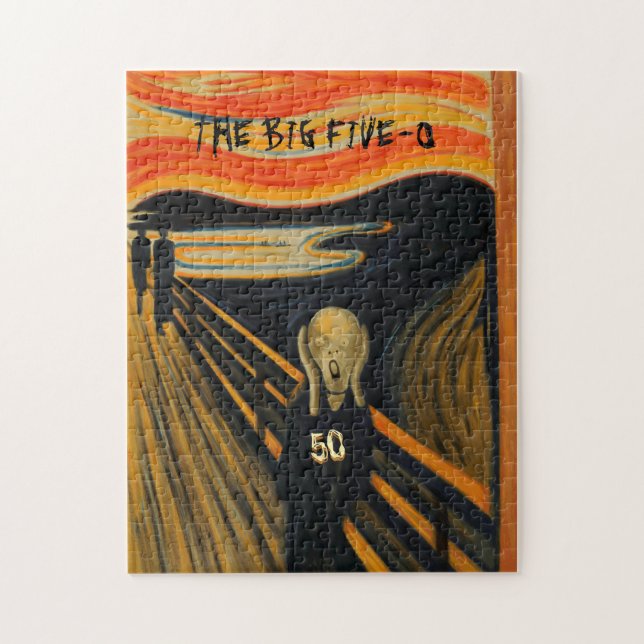 Edvard Munch - The Scream I'm Turning 50 Jigsaw Puzzle (Vertical)