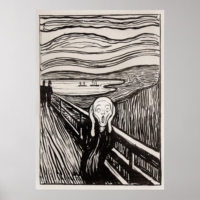 Edvard Munch The Scream Lithograph Print Famous (Front)