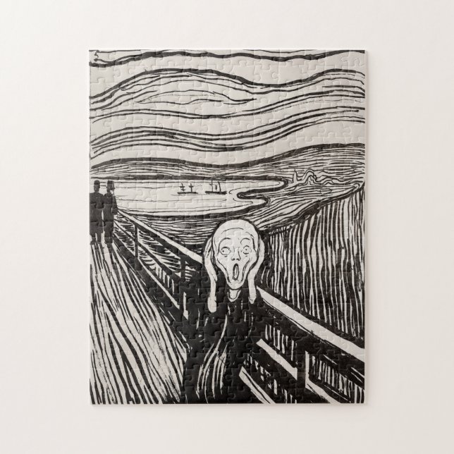 Edvard Munch The Scream Lithograph Print Famous Jigsaw Puzzle (Vertical)