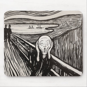 Edvard Munch The Scream Lithograph Print Famous Mouse Pad