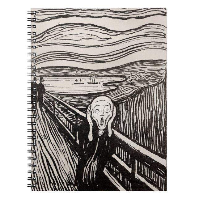 Edvard Munch The Scream Lithograph Print Famous Notebook (Front)