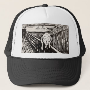 Edvard Munch The Scream Lithograph Print Famous Trucker Hat