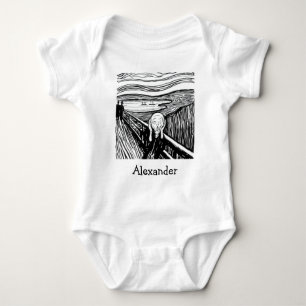 Edvard Munch - The Scream Lithography Baby Bodysuit