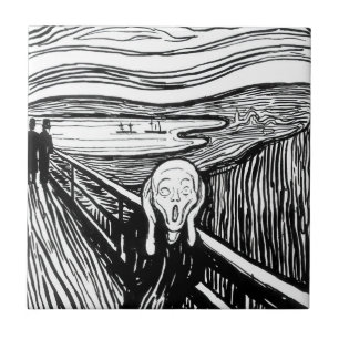 Edvard Munch - The Scream Lithography Ceramic Tile