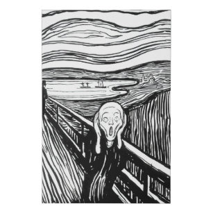 Edvard Munch - The Scream Lithography Faux Canvas Print