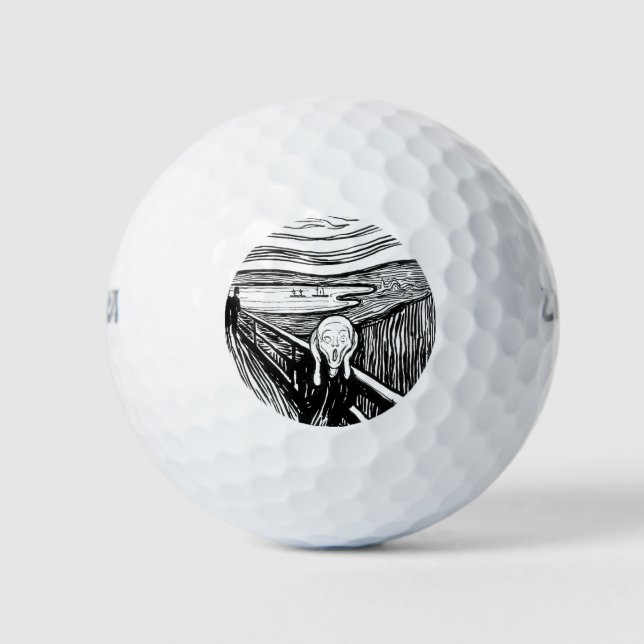 Edvard Munch - The Scream Lithography Golf Balls (Front)