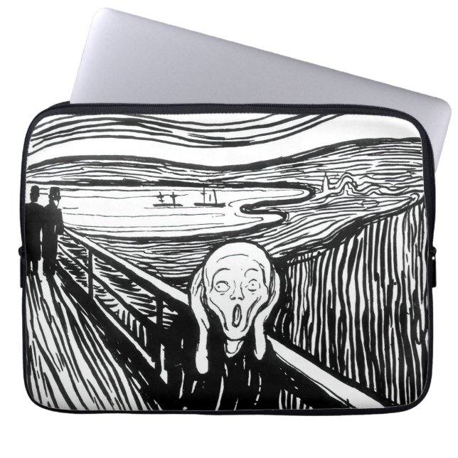 Edvard Munch - The Scream Lithography Laptop Sleeve (Front)
