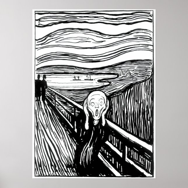 Edvard Munch - The Scream Lithography Poster (Front)