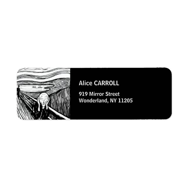 Edvard Munch - The Scream Lithography Return Address Label (Front)