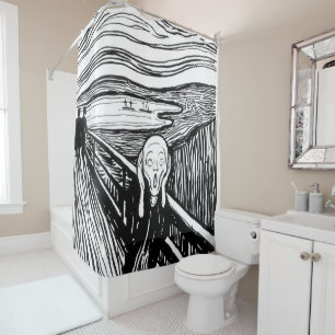 Edvard Munch - The Scream Lithography Shower Curtain
