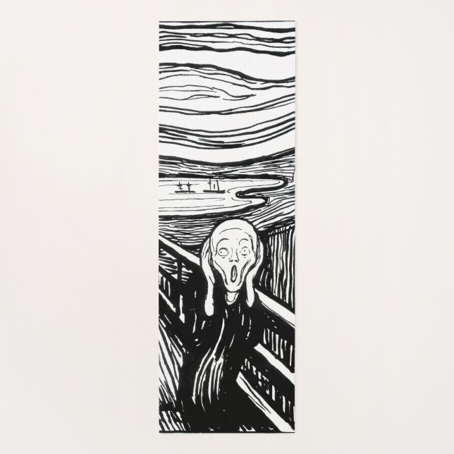 Edvard Munch - The Scream Lithography Yoga Mat (Back)