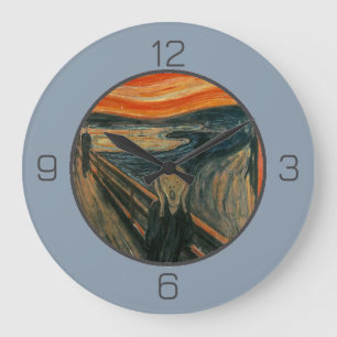 Edvard Munch The Scream Party Items Collection Large Clock