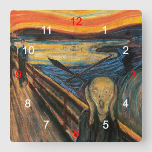 Edvard Munch , “ The Scream ” Square Wall Clock