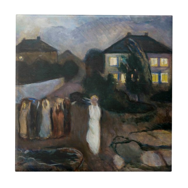 Edvard Munch - The Storm Ceramic Tile (Front)