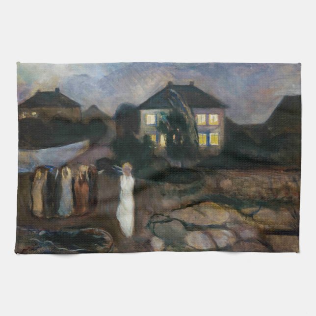 Edvard Munch - The Storm Tea Towel (Horizontal)