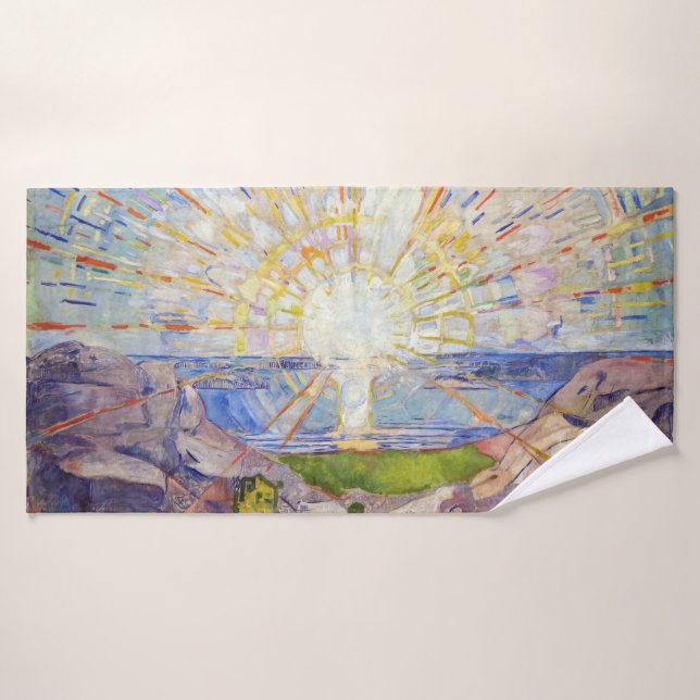 Edvard Munch - The Sun 1911 Bath Towel Set (Bath Towel)