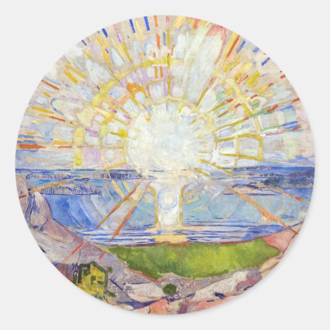 Edvard Munch - The Sun 1911 Classic Round Sticker (Front)
