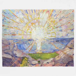 Edvard Munch - The Sun 1911 Fleece Blanket