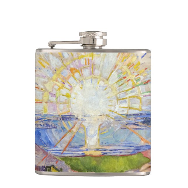 Edvard Munch - The Sun 1911 Hip Flask (Front)
