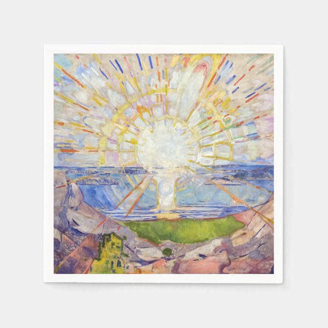 Edvard Munch - The Sun 1911 Napkin (Front)