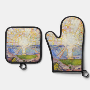 Edvard Munch - The Sun 1911 Oven Mitt & Pot Holder Set