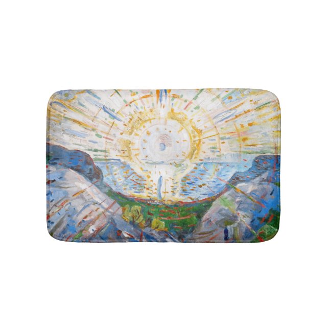 Edvard Munch - The Sun 1912 Bath Mat (Front)
