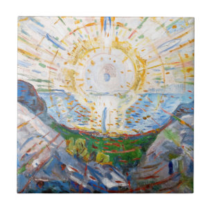 Edvard Munch - The Sun 1912 Ceramic Tile