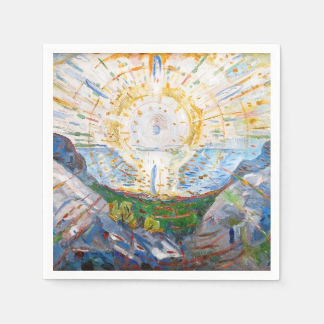 Edvard Munch - The Sun 1912 Napkin (Front)